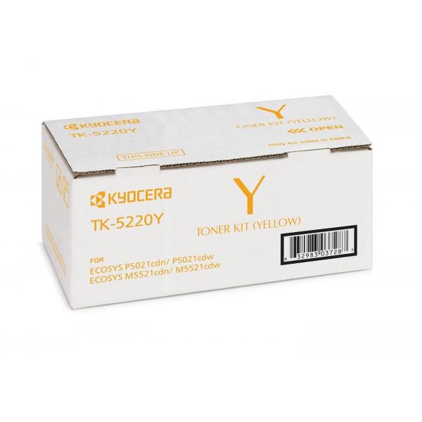Тонер-картридж Kyocera TK-5220Y для P5021cdn/cdw, P5026cdn/cdw, M5521cdn/cdw, M5526cdn/cdw (1T02R9ANL1)